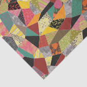 Farbenfrohe Crazy Quilt Patchwork Muster Seidenpapier (Ausschnitt)