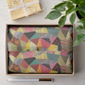 Farbenfrohe Crazy Quilt Patchwork Muster Seidenpapier (Geschenk)