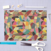 Farbenfrohe Crazy Quilt Patchwork Muster Seidenpapier (Handwerk)