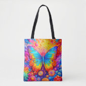 Farbenfrohe Creative Butterfly Kunst-Illustration Tasche (Vorderseite)