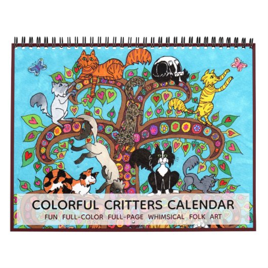 Farbenfrohe Critters Fun Niedlichen Tiere 2022 Boh Kalender (Titelbild)
