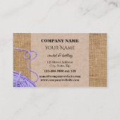 Farbenfrohe Crochet and Knitter Wool Business Card Visitenkarte (Rückseite)
