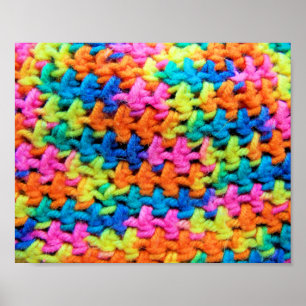 Farbenfrohe Crochet Yarn Poster