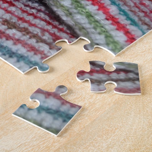 Farbenfrohe Crocheted Patterns Puzzle (Seite)