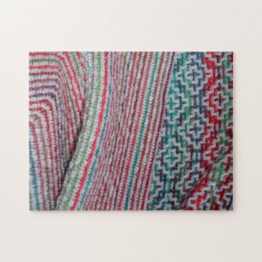 Farbenfrohe Crocheted Patterns Puzzle (Horizontal)