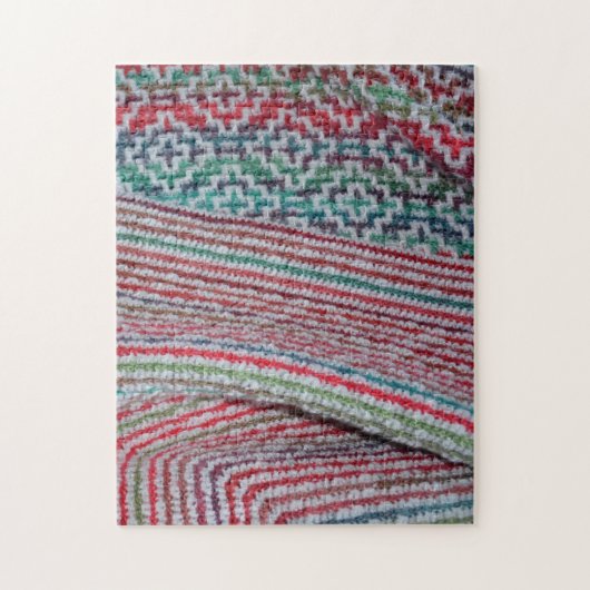 Farbenfrohe Crocheted Patterns Puzzle (Vertikal)