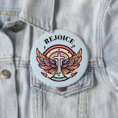 Farbenfrohe Cross Agnel Wings Freude Button (Beispiel)