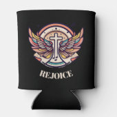 Farbenfrohe Cross Agnel Wings Freude Dosenkühler (Rückseite)