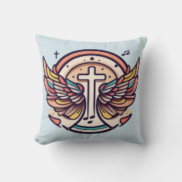Farbenfrohe Cross Agnel Wings Freude Kissen
