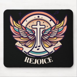 Farbenfrohe Cross Agnel Wings Freude Mousepad