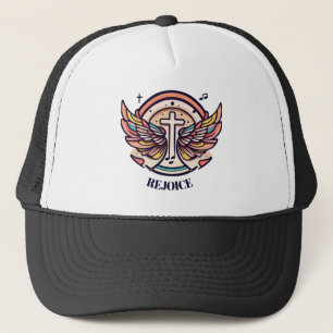 Farbenfrohe Cross Agnel Wings Freude Truckerkappe