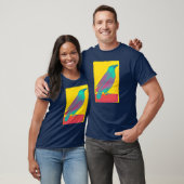 Farbenfrohe Crow T-Shirt (Unisex)