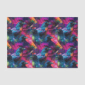 Farbenfrohe Crown Raven Print Seidenpapier (Vorderseite)