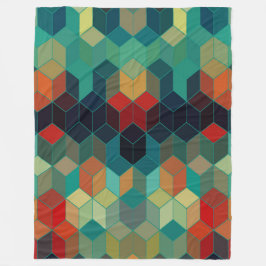 Farbenfrohe Cubes Muster Modernes Muster Fleecedecke
