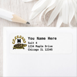 Farbenfrohe Cumberland Slide Turtle Monogram