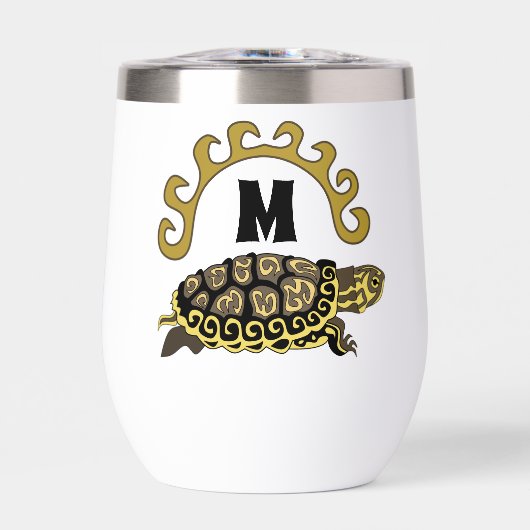 Farbenfrohe Cumberland Slide Turtle Monogram (Vorderseite)