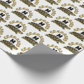 Farbenfrohe Cumberland Slide Turtle Monogram Geschenkpapier (Ecke)