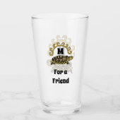 Farbenfrohe Cumberland Slide Turtle Monogram Glas (Vorderseite)