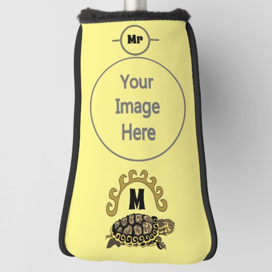 Farbenfrohe Cumberland Slide Turtle Monogram Golf Headcover (Rotieren 90)