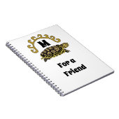 Farbenfrohe Cumberland Slide Turtle Monogram Notizblock (Rechte Seite)