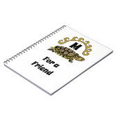 Farbenfrohe Cumberland Slide Turtle Monogram Notizblock (Linke Seite)