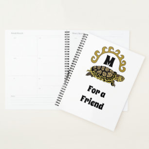 Farbenfrohe Cumberland Slide Turtle Monogram Planer