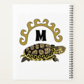 Farbenfrohe Cumberland Slide Turtle Monogram Planer (Rückseite)