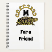 Farbenfrohe Cumberland Slide Turtle Monogram Planer (Vorderseite)