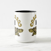 Farbenfrohe Cumberland Slide Turtle Monogram Tasse (Zentrum)