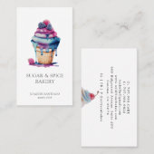 Farbenfrohe Cupcake Baker Konditorei Koch Visitenkarte (Vorne/Hinten)