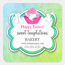 Farbenfrohe Cupcake Whimsical Bunnies Bäckerei