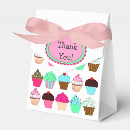 Farbenfrohe Cupcakes - jeder Anlass Geschenkschachtel (Vorderseite)