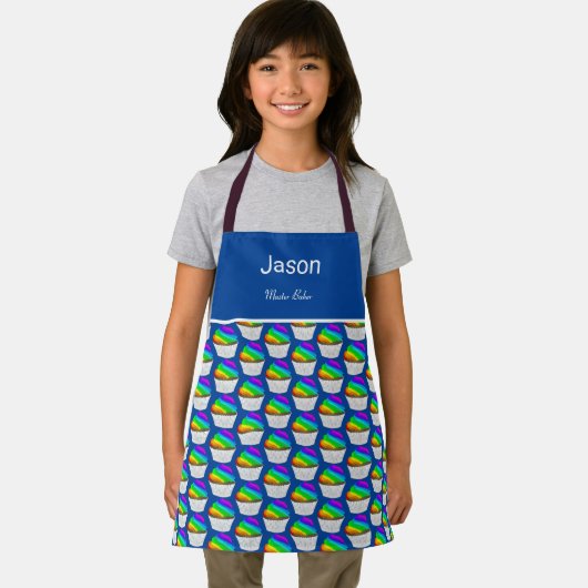Farbenfrohe Cupcakes Kids Schürze (Insitu)