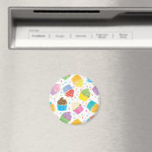 Farbenfrohe Cupcakes Magnet (In Situ (Geschirrspüler))