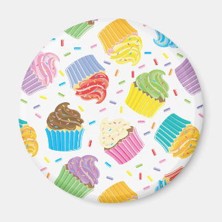 Farbenfrohe Cupcakes Magnet