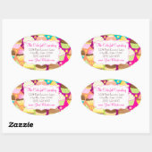 Farbenfrohe Cupcakes Ovaler Aufkleber (Blatt)