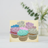 Farbenfrohe Cupcakes Postkarte (Stehend Vorderseite)