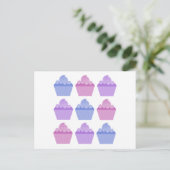 Farbenfrohe Cupcakes Postkarte (Stehend Vorderseite)