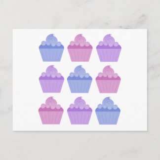 Farbenfrohe Cupcakes Postkarte