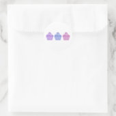 Farbenfrohe Cupcakes Runder Aufkleber (Tasche)