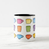Farbenfrohe Cups & Tasse Muster | Niedlicher Kaffe (Mittel)