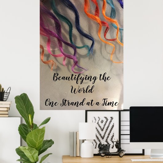 Farbenfrohe Curles Poster (Heimbüro)