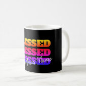 Farbenfrohe Custom BLESSED Kaffeetasse (VorderseiteRechts)