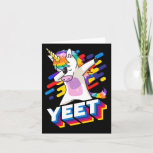 Farbenfrohe Dabbing Tanz Einhorn Feier Jeet Karte