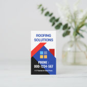 Farbenfrohe Dachterrasse Gebäude Visitenkarte (Stehend Vorderseite)