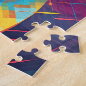 Farbenfrohe Dackel Kunst Puzzle (Seite)