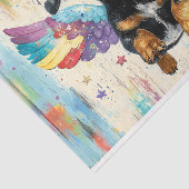 Farbenfrohe Dackel mit Wings AV2 Decoupage Seidenpapier (Ausschnitt)