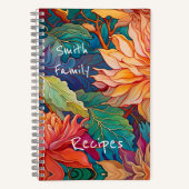 Farbenfrohe Dahlia Blumenbrücke Rezept Notizblock (Vorderseite)