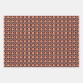 Farbenfrohe Dahlias-Muster Geschenkpapier Set (Vorderseite 2)