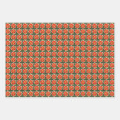 Farbenfrohe Dahlias-Muster Geschenkpapier Set (Vorderseite 3)